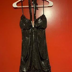 Black sparkly mini dress